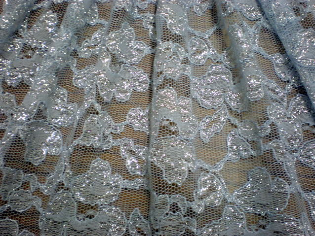 10. Lt. Blue Metallic Lace